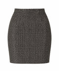 St. John Black & White Knit Mini Skirt