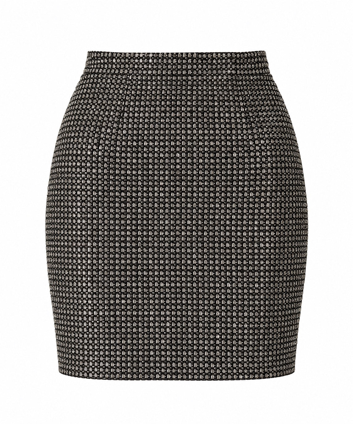 St. John Black & White Knit Mini Skirt