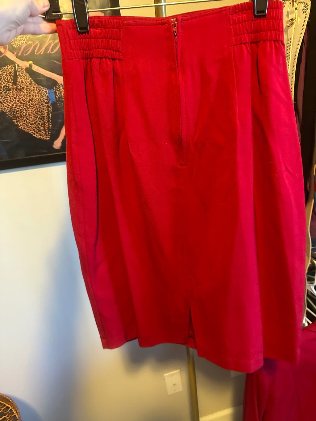 Vintage IIF Red Embellished Skirt Suit