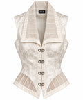 IIF White Brocade Corset Vest