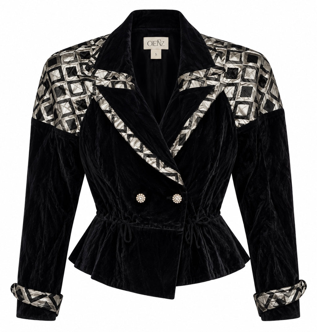 Vintage Cache Geometric Embellished Blazer