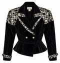 Vintage Cache Geometric Embellished Blazer