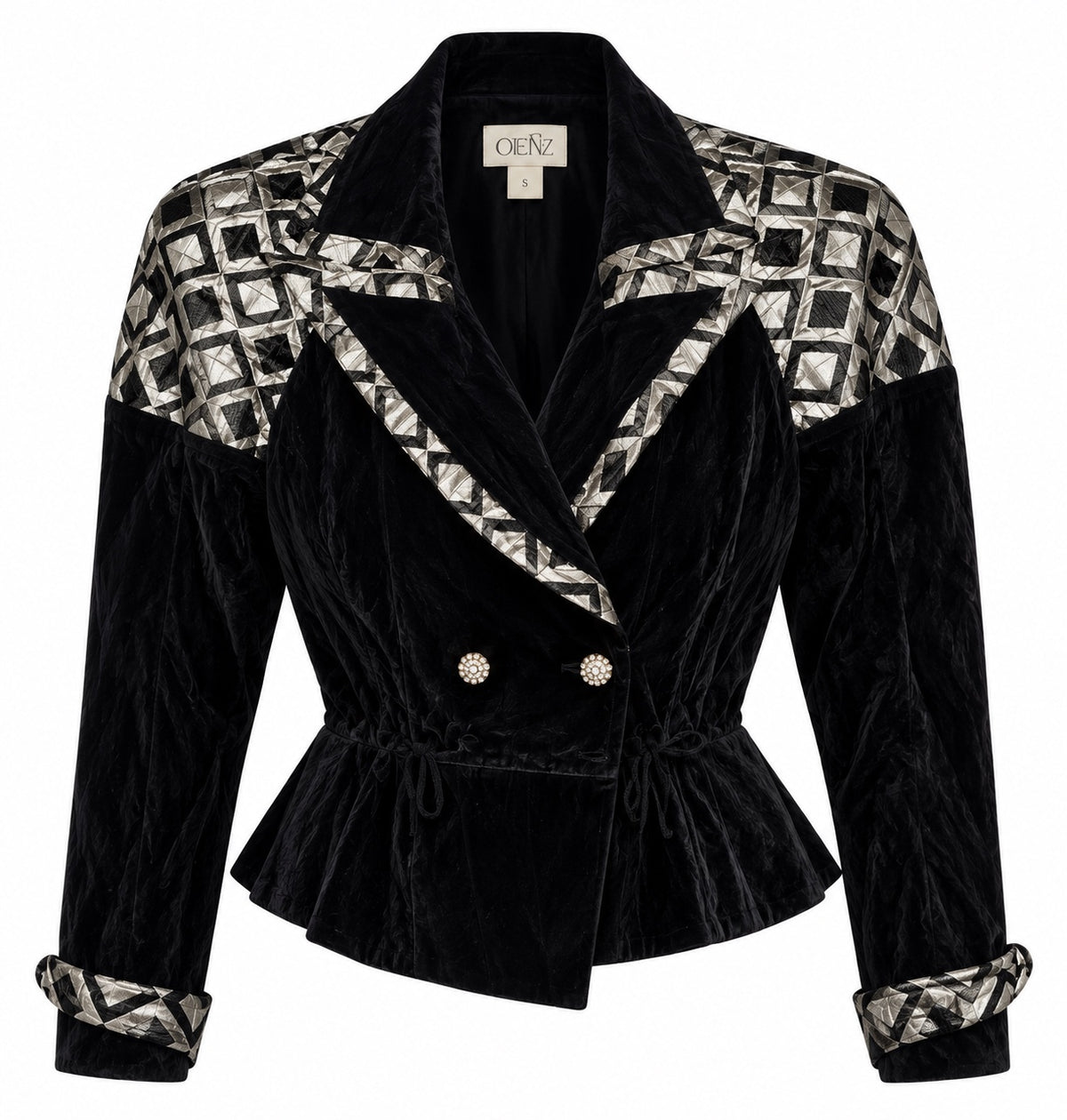Vintage Cache Geometric Embellished Blazer