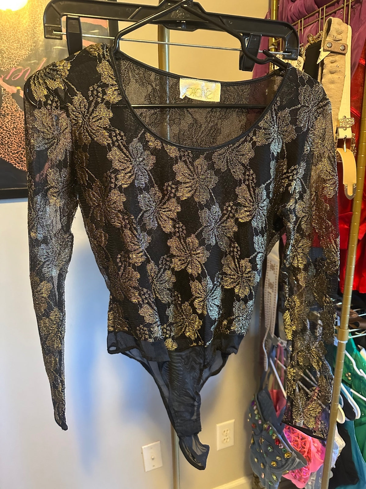 Cache Leather Skort & Lace Bodysuit Set