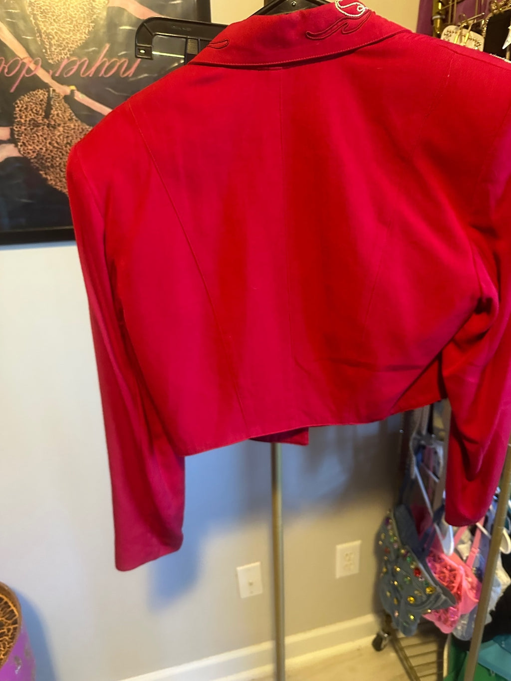 Vintage IIF Red Embellished Skirt Suit