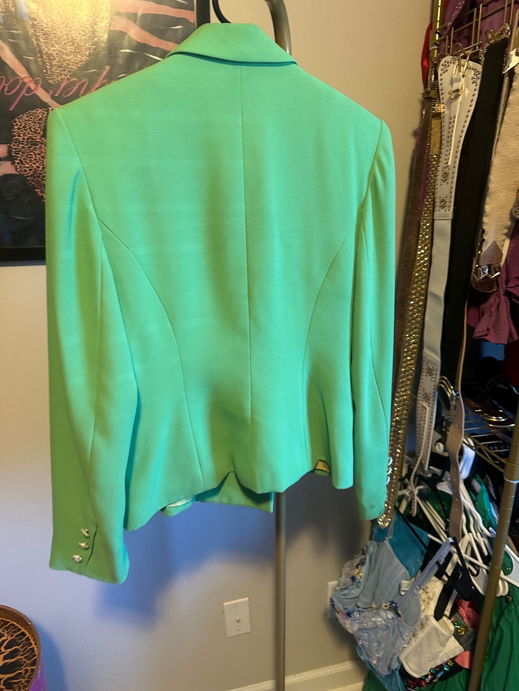 Cache Vintage Green Double Breasted Suit