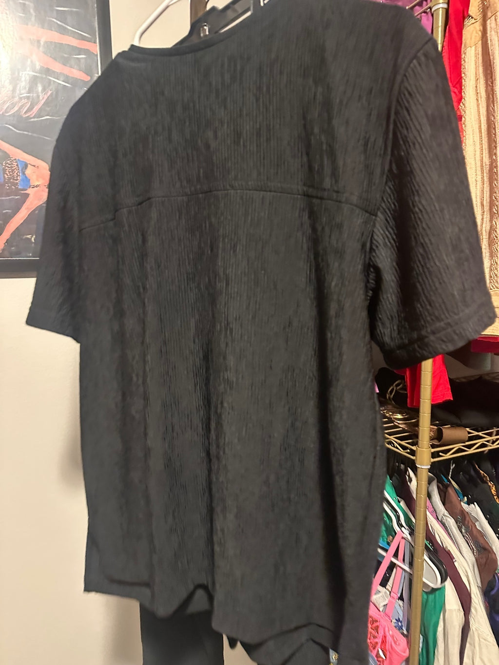 Vintage Black Gold Embellished Top & Pants Set