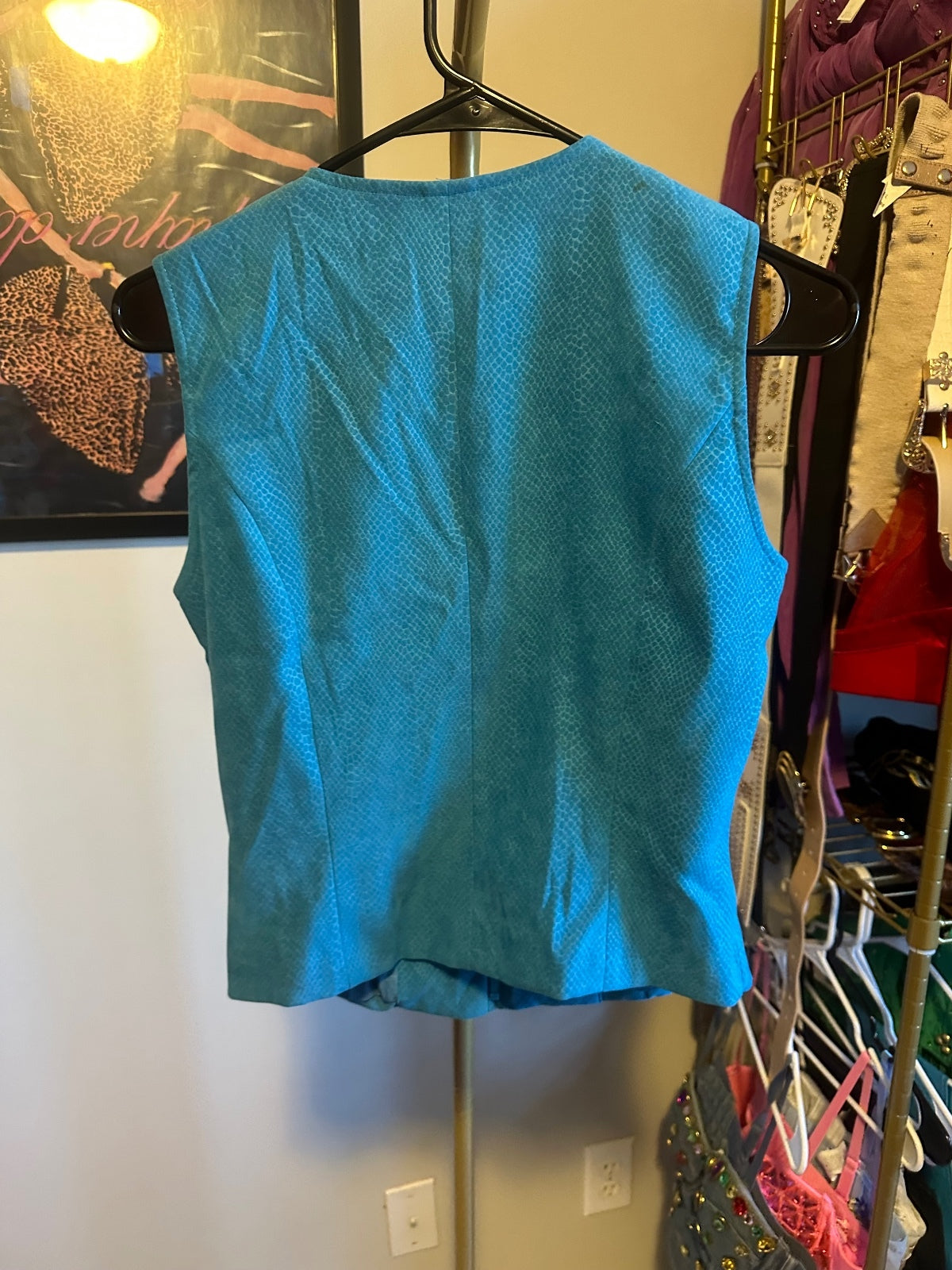 Vintage Cache Teal Two-Piece Vest & Pants Set