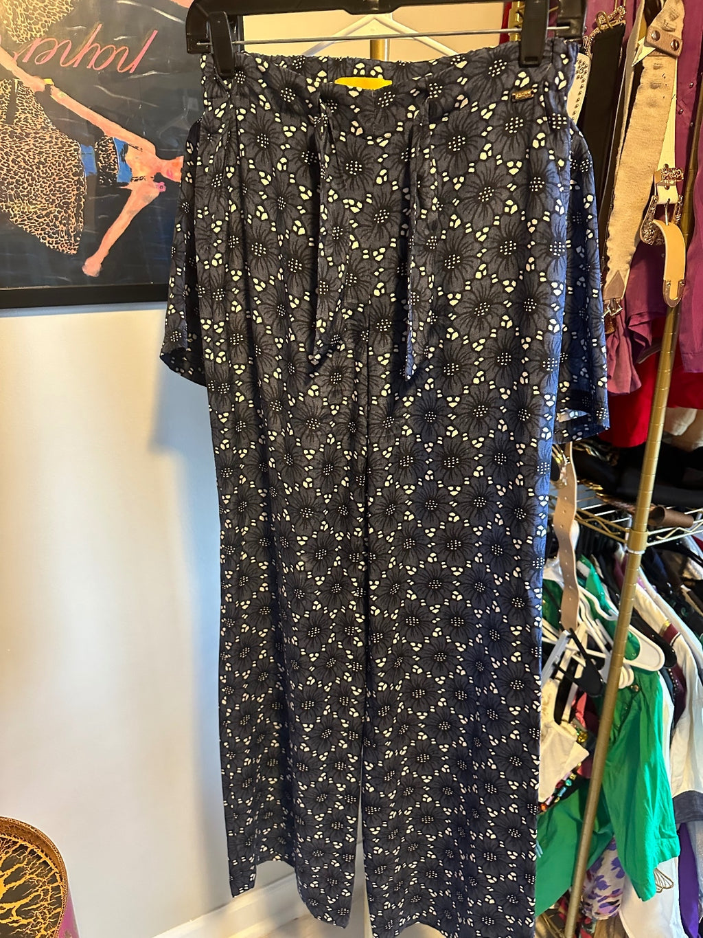 St. John Silk Blue Print Lounge Set