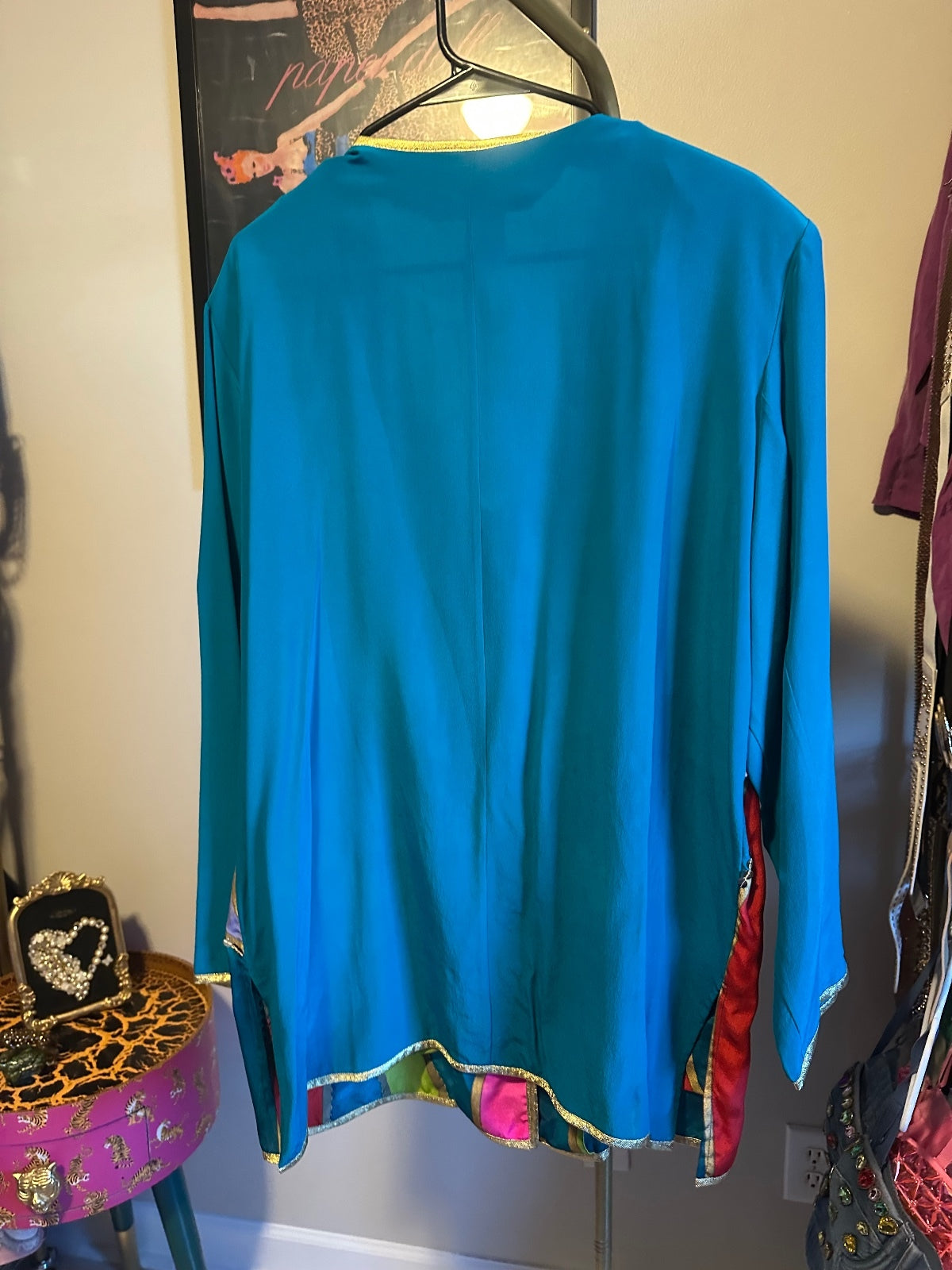 Vintage Diane Gilman Silk Colorful Sequin Embellished Jacket