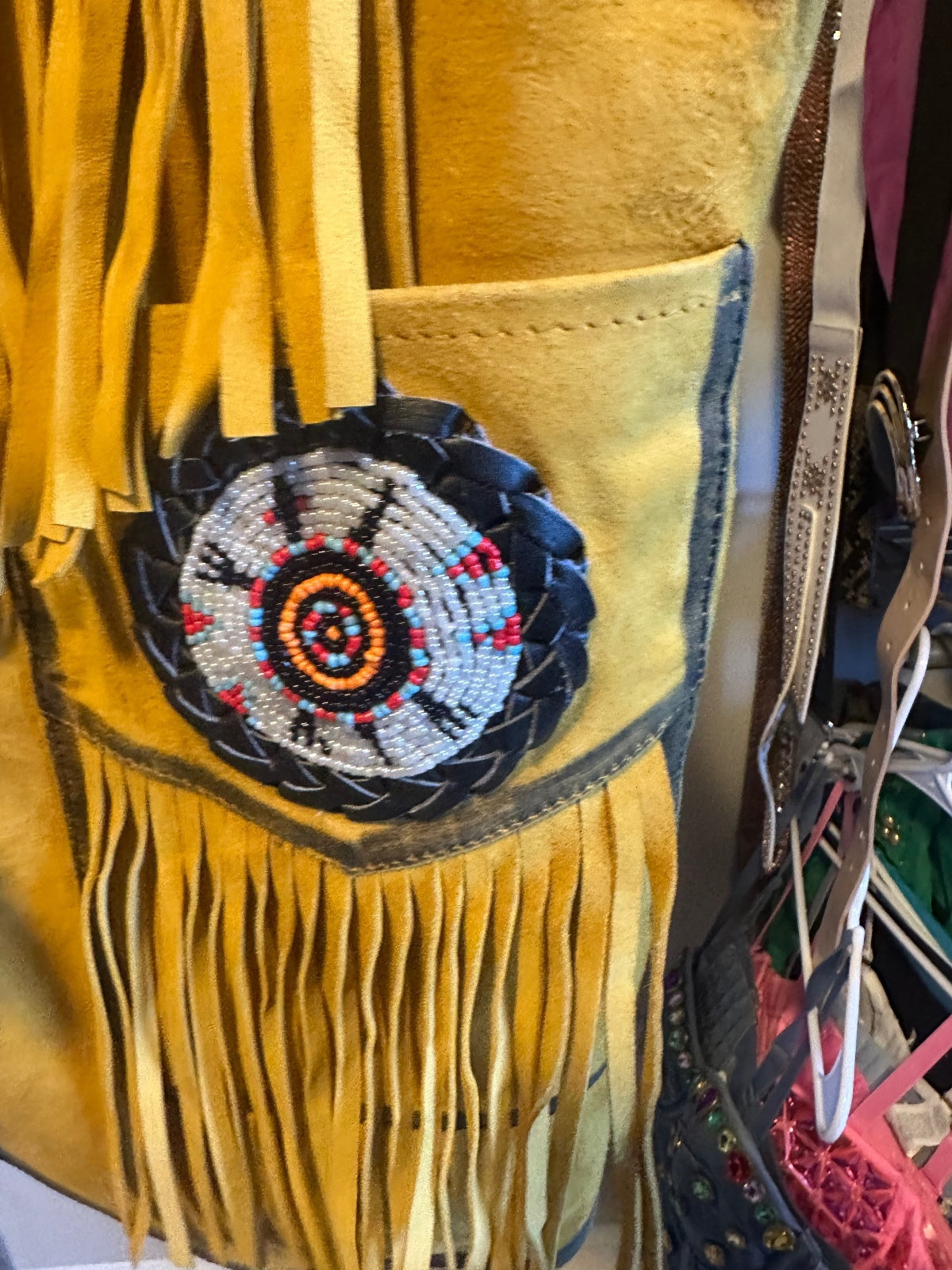 Vintage Vipzi Fringed Leather Vest