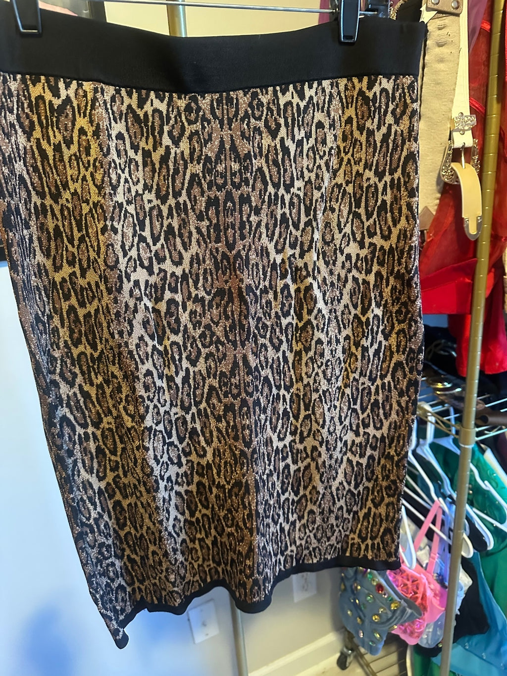 Vintage Cache Leopard Print Jacket & Pencil Skirt Set