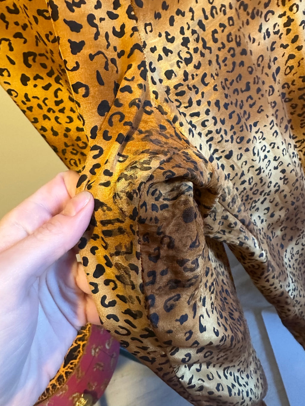 Diane Gilman Silk Vintage Leopard Print Two-Piece Set