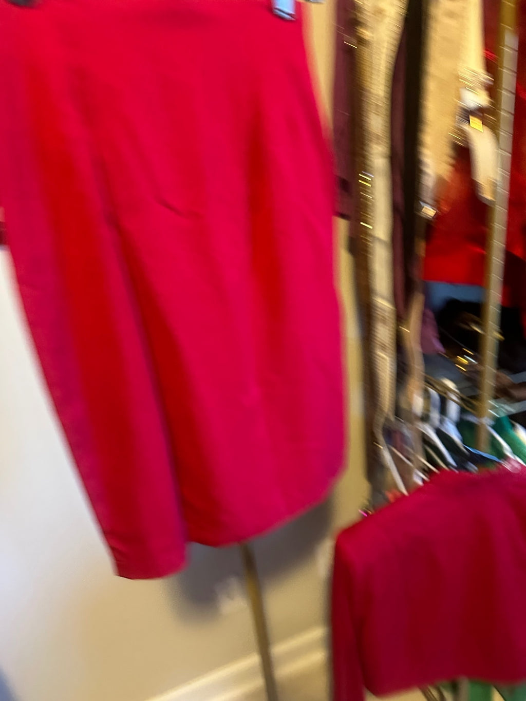 Vintage IIF Red Embellished Skirt Suit
