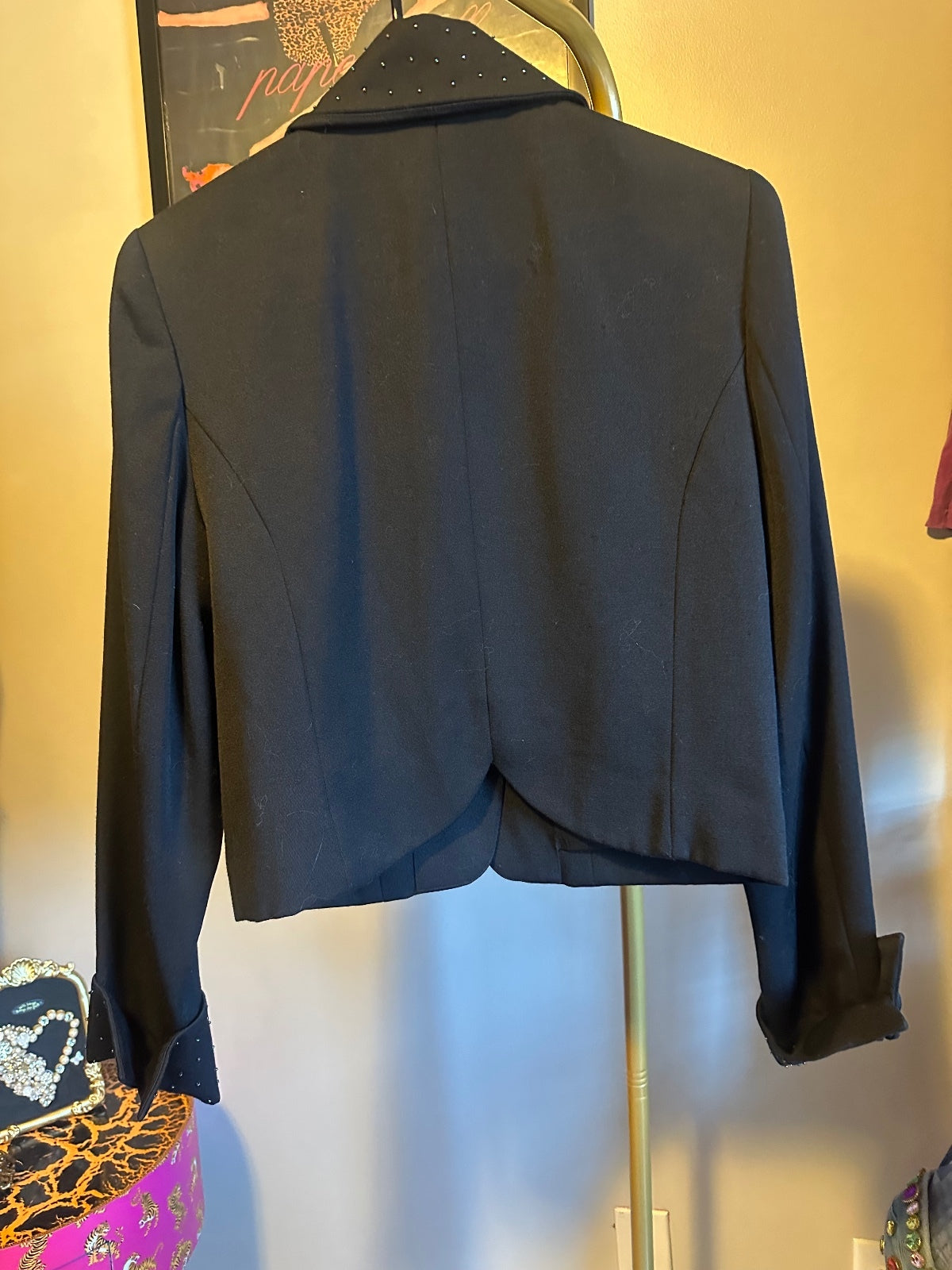 Vintage Cache Rare Wool Beaded Embellished Jacket