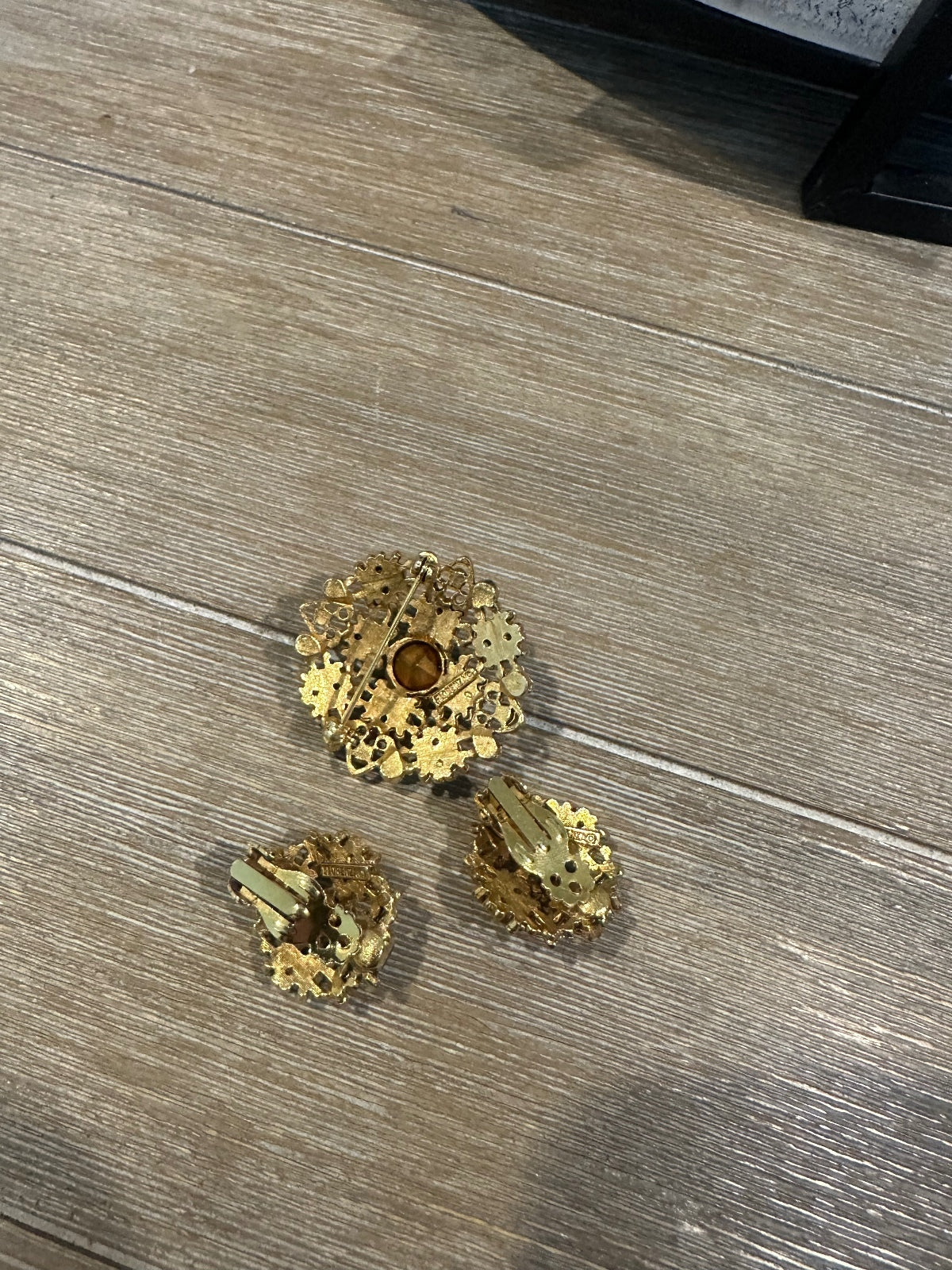 Vintage Florenza Brooch & Earrings Set