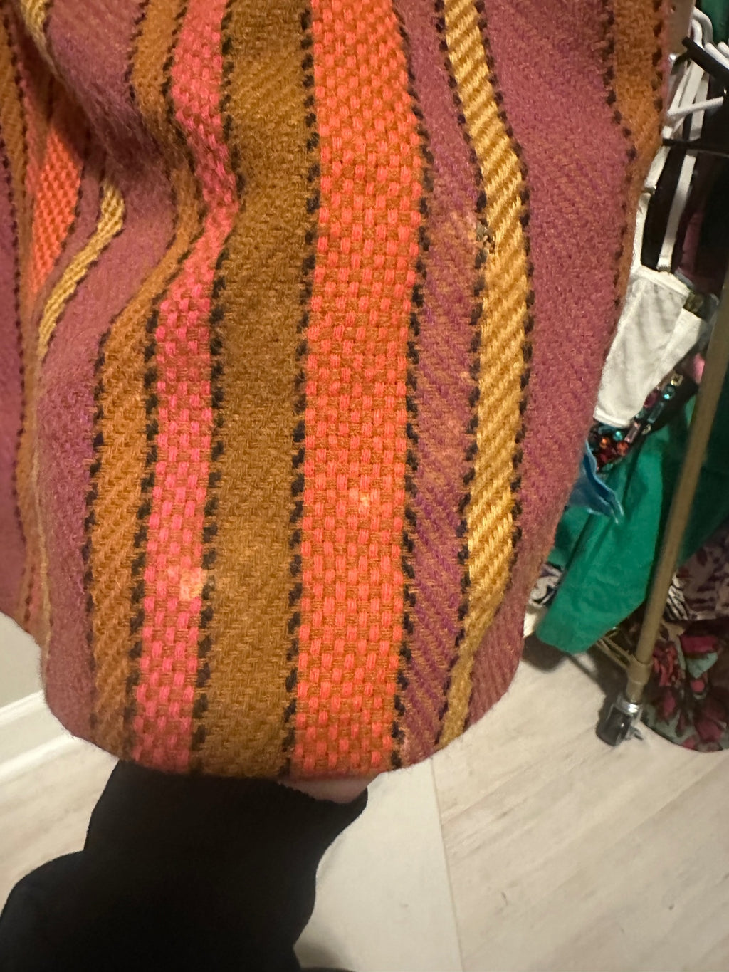 1960s Striped Wool Mod Dress