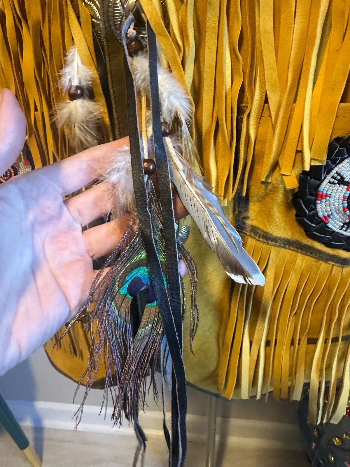 Vintage Vipzi Fringed Leather Vest