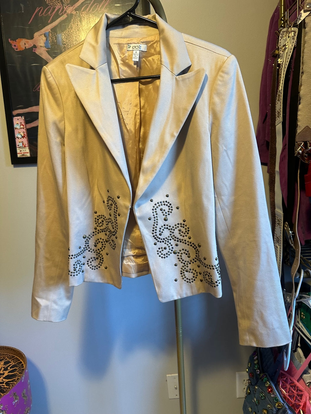 Cache Studded Scrollwork Blazer