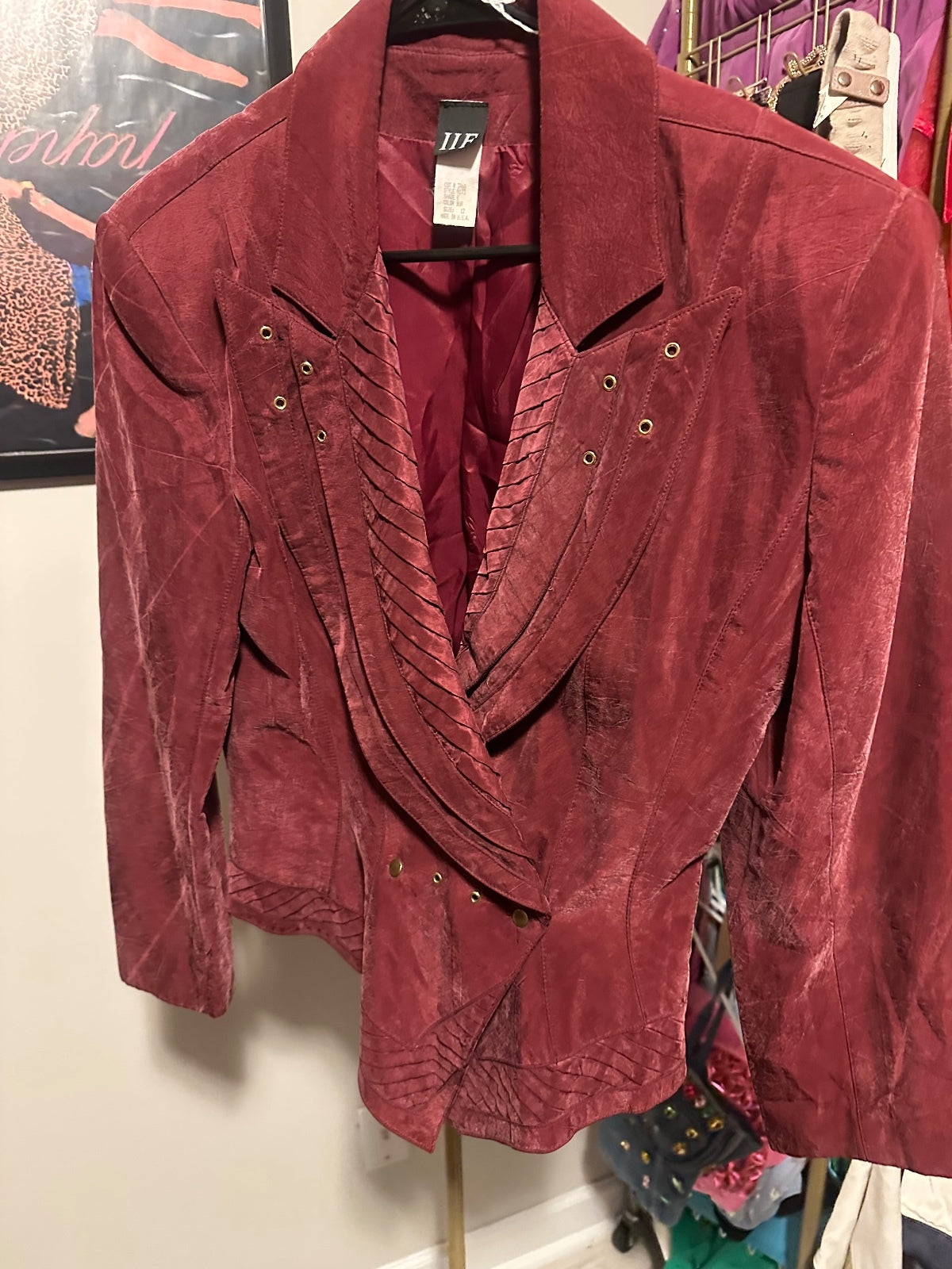 Vintage IIF Burgundy Statement Blazer