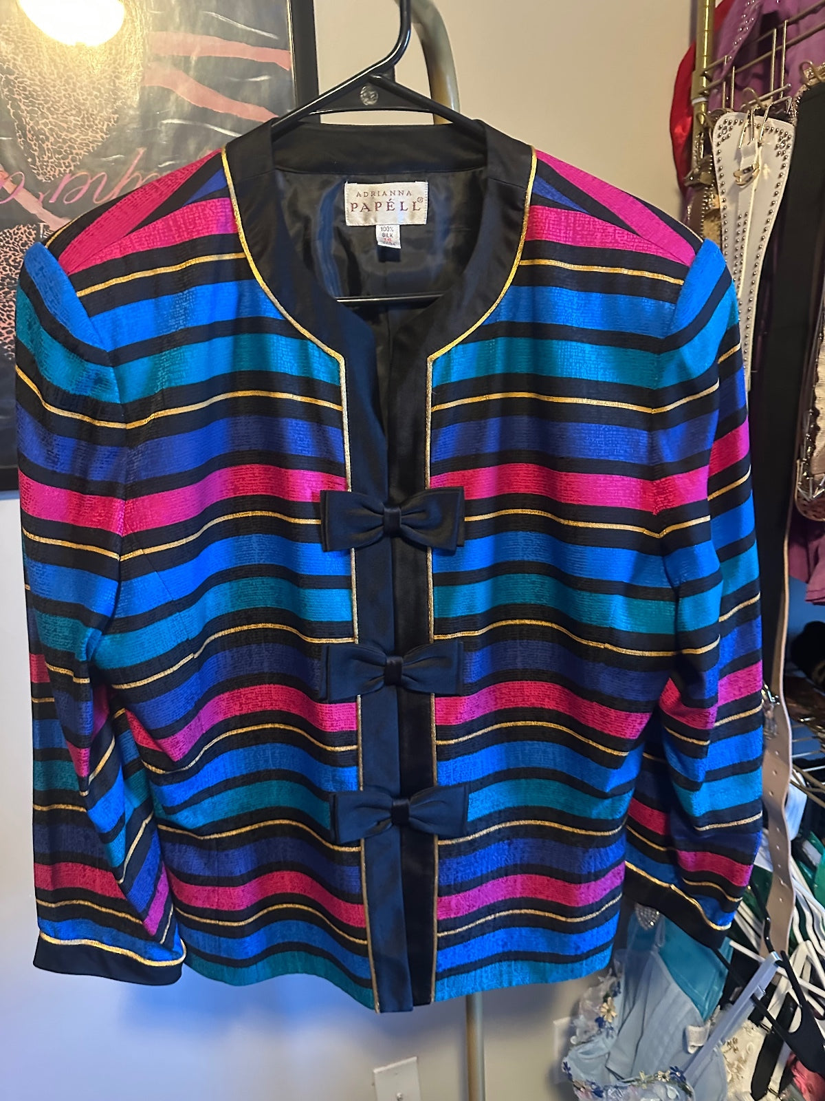 Vintage Multicolor Striped Two-Piece Suit