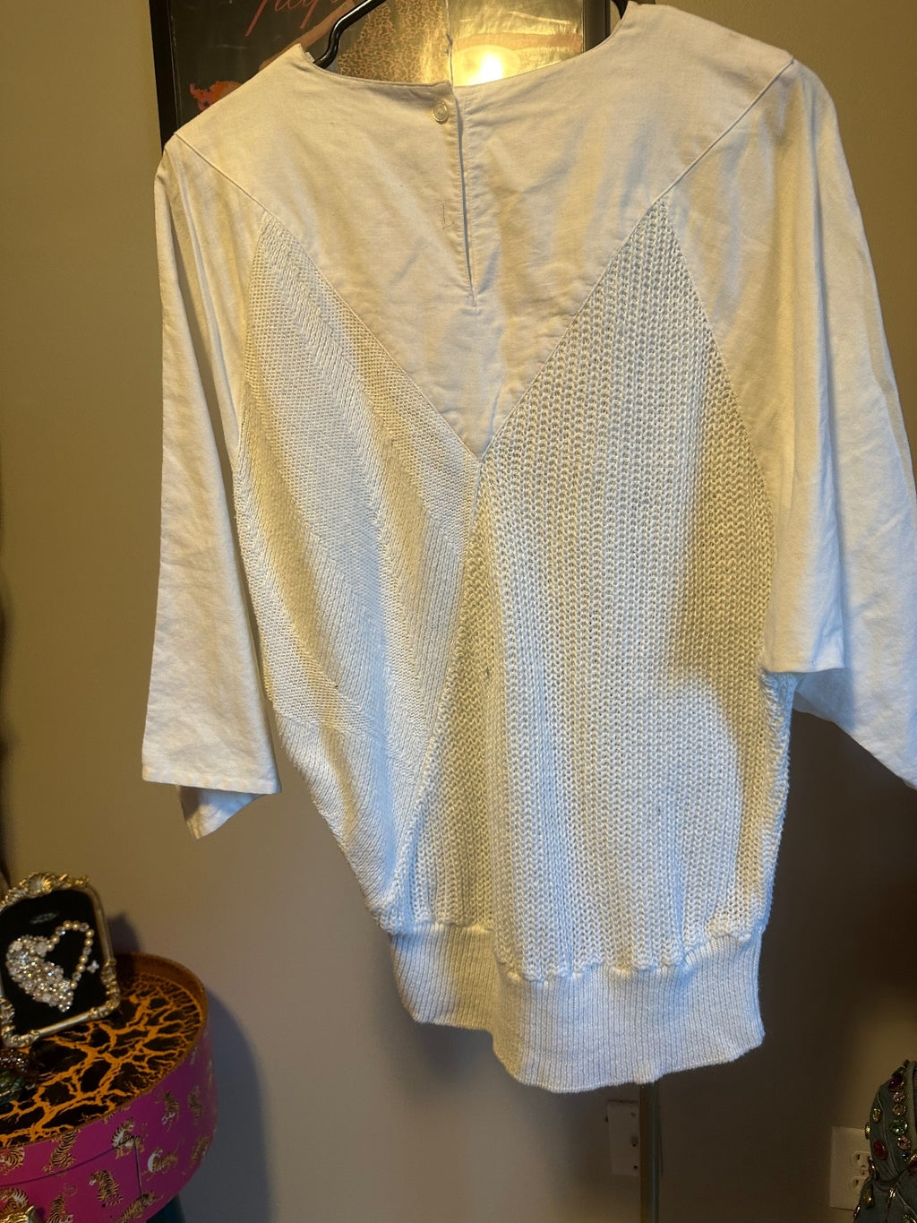 Lillie Rubin Vintage Embellished Floral Dolman Top