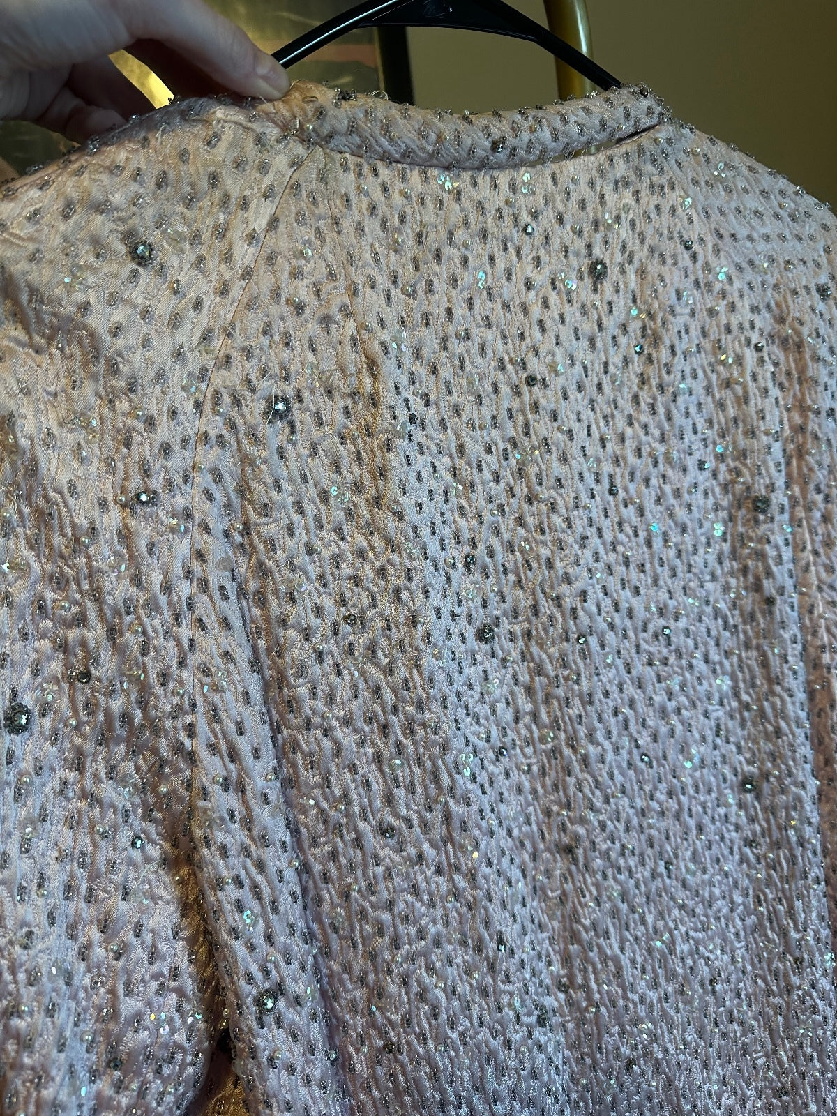 1960s Couture Beaded Jewel Encrusted Coat
