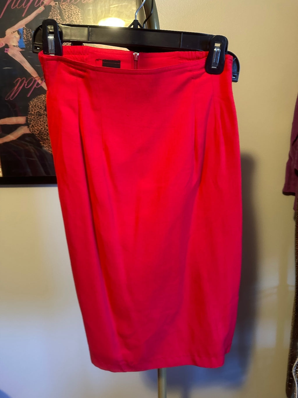 Vintage IIF Red Embellished Peplum Skirt Suit