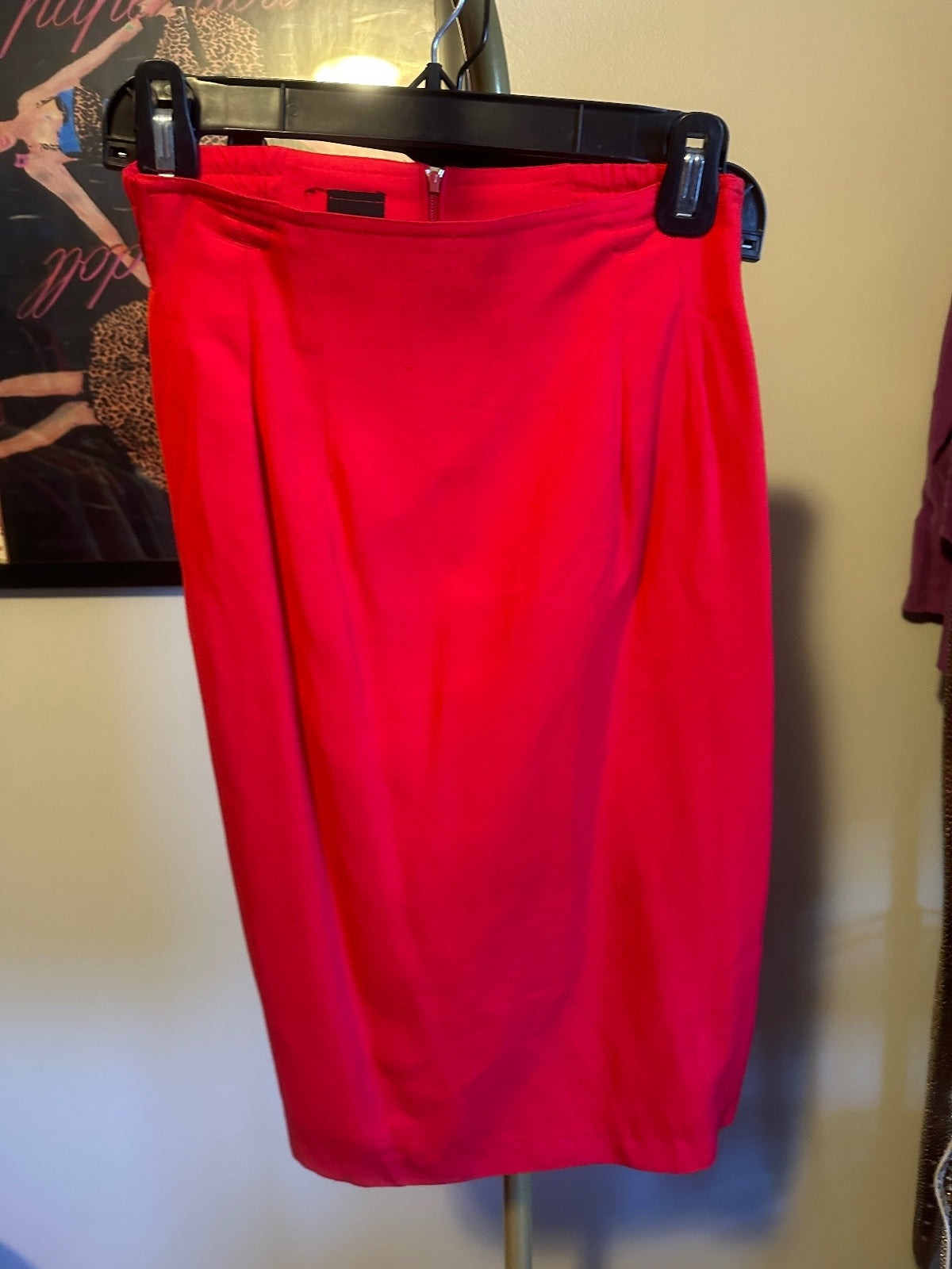 Vintage IIF Red Embellished Peplum Skirt Suit