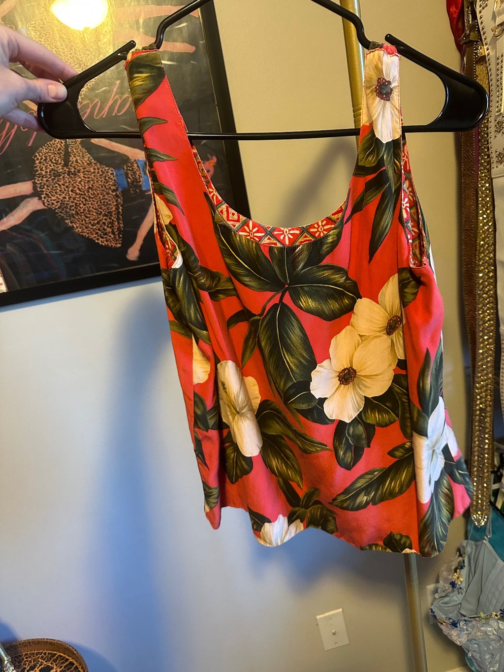 Pink Floral Silk Top & Skirt Set
