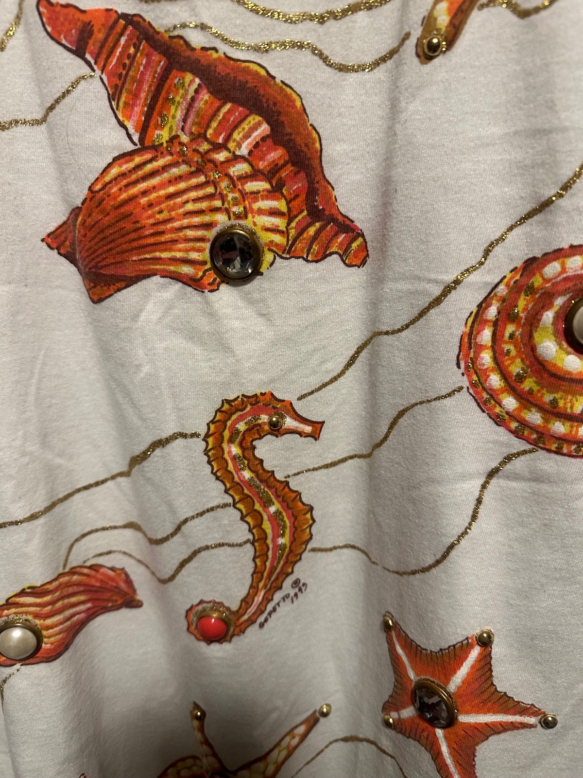 Vintage Embellished Under-the-Sea T-Shirt