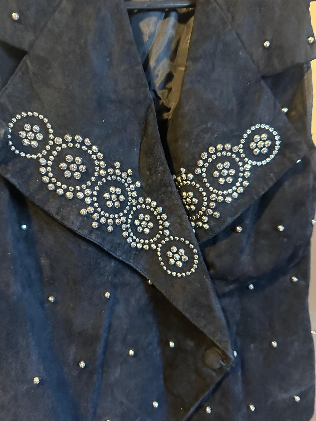 Vintage Karen Okada for David Howard Studded Leather Vest