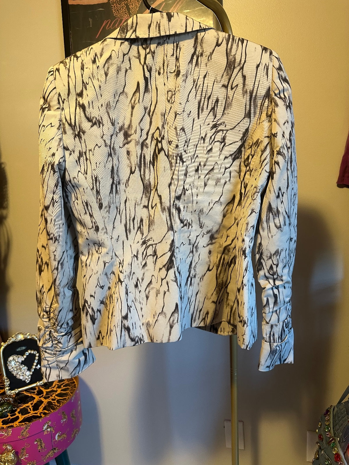 Escada Vintage Abstract Print Statement Blazer