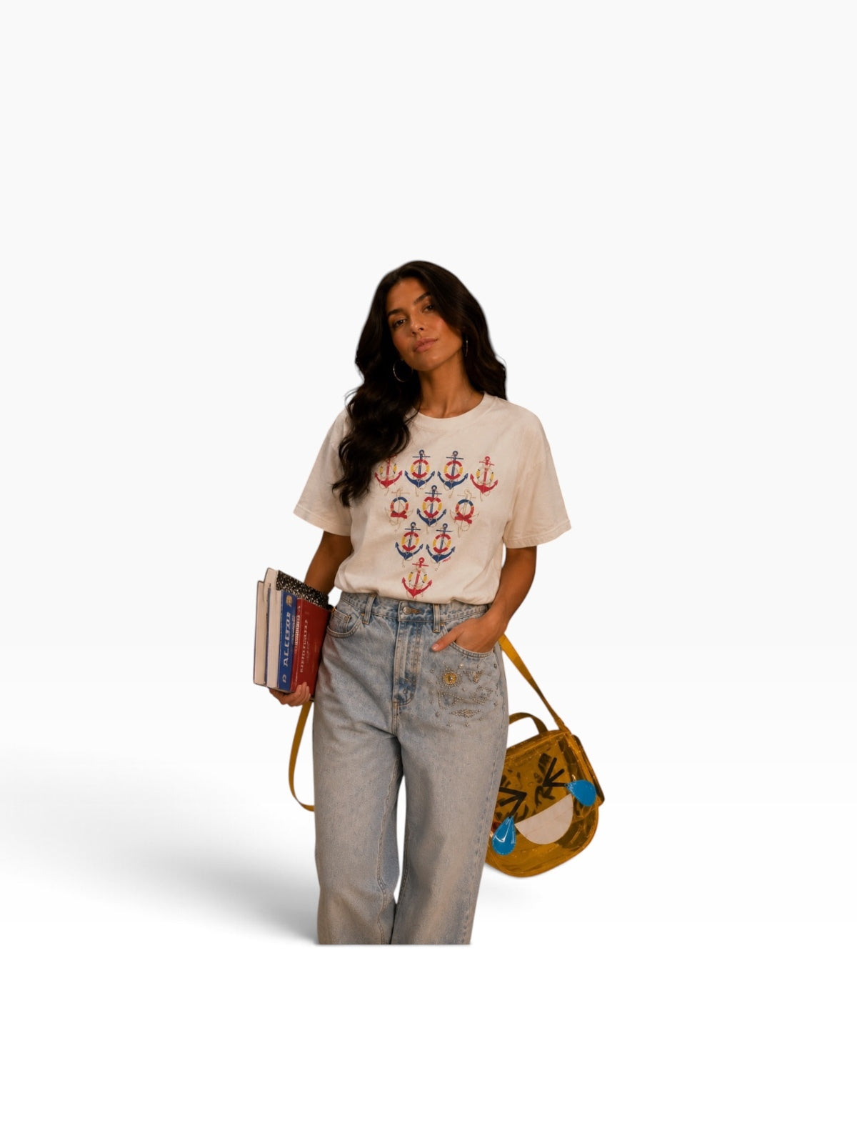 Vintage Nautical Anchor Graphic T-Shirt