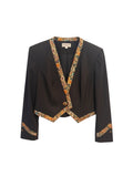Vintage Hobby Horse Black Paisley Trim Blazer