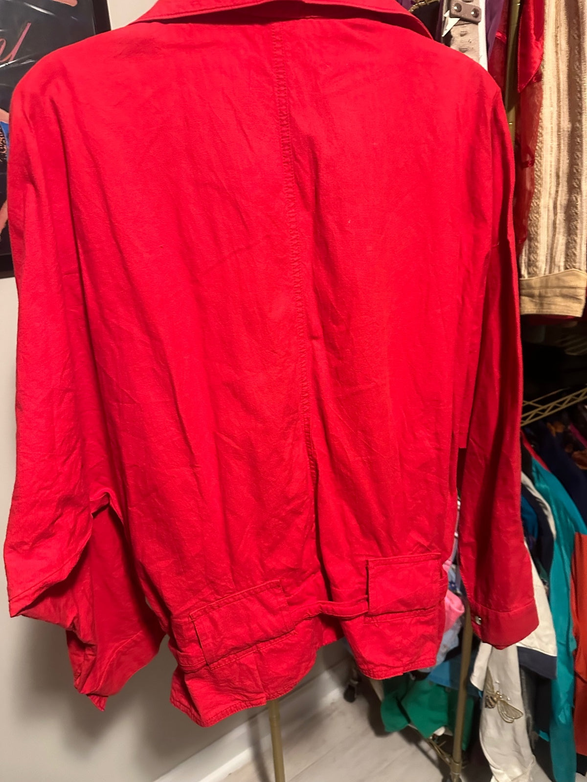 Vintage IIF Red Rhinestone Embellished Belted Jacket