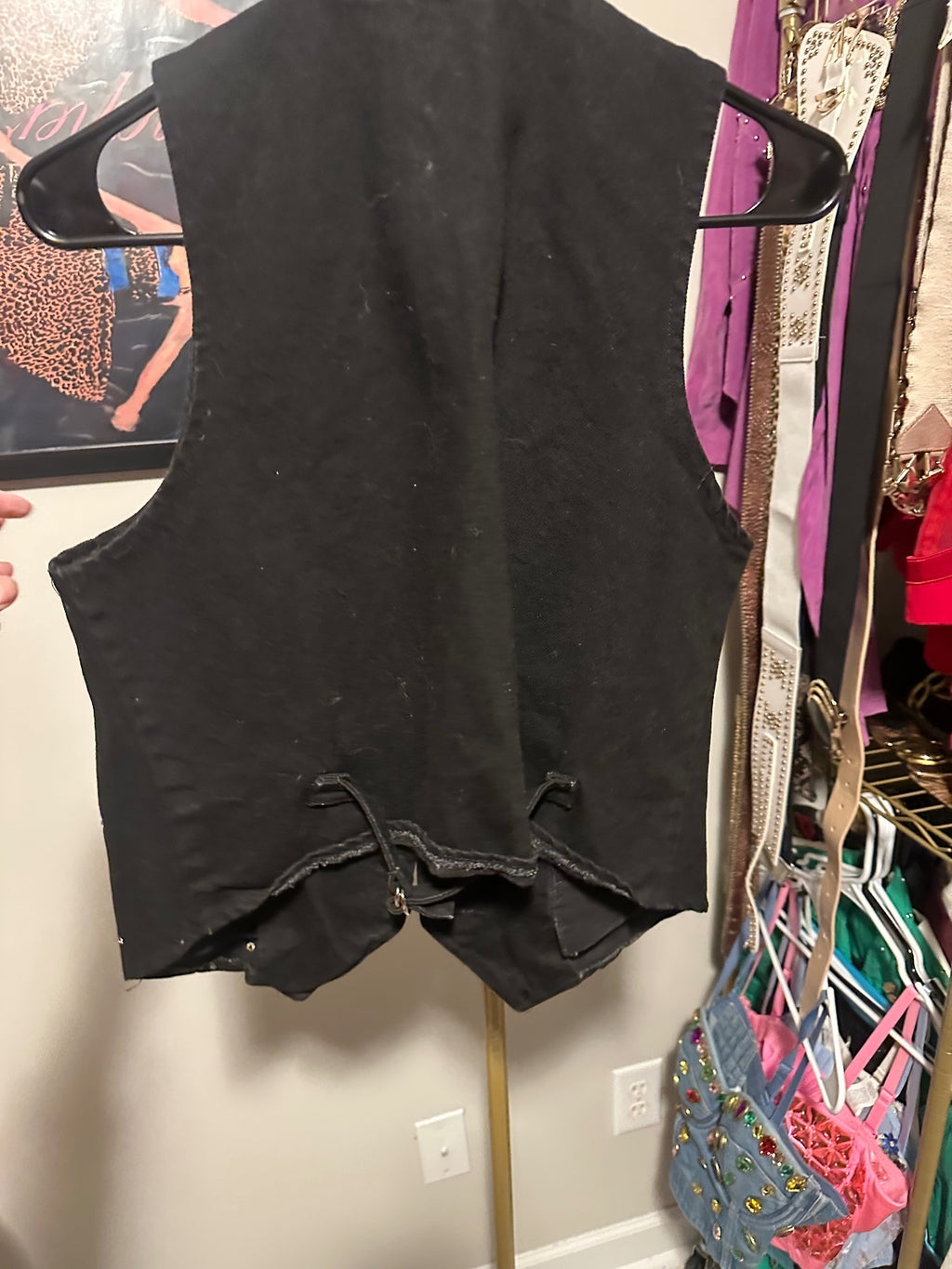 The icing Vintage Black Rhinestone Embellished Vest