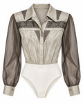 Vintage IIF Metallic Western Bodysuit