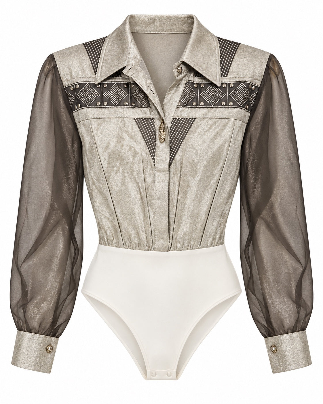 Vintage IIF Metallic Western Bodysuit