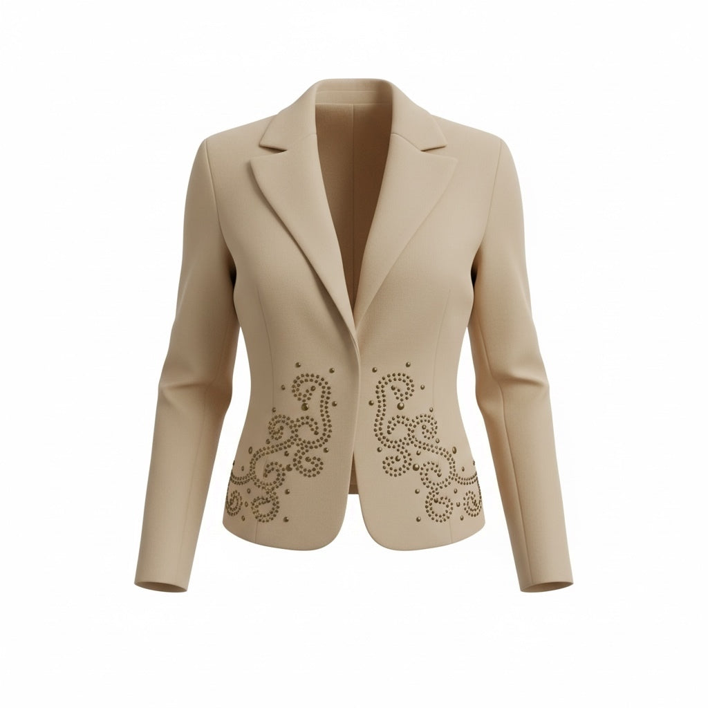 Cache Studded Scrollwork Blazer