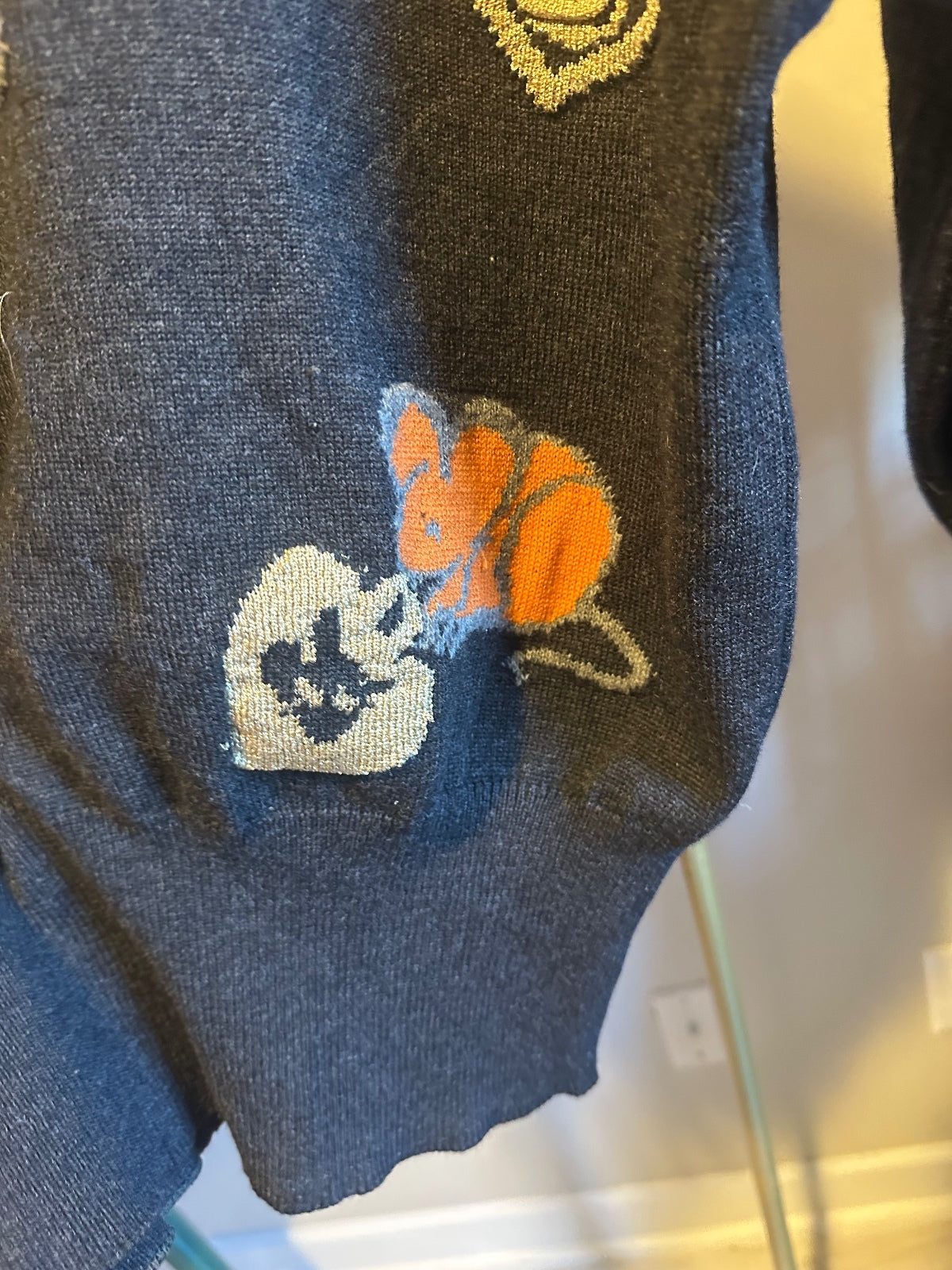 Vintage Escada Cat Intarsia Knit Sweater