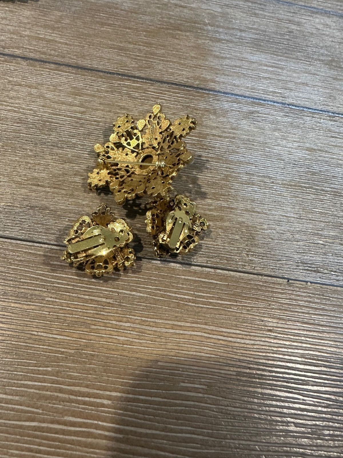 Vintage 1960s Florenza Brooch & Earrings Set