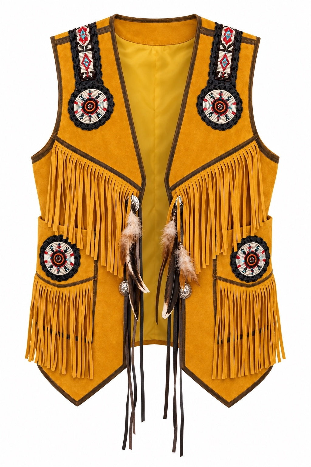 Vintage Vipzi Fringed Leather Vest