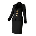 Cache Velvet Trim Power Suit