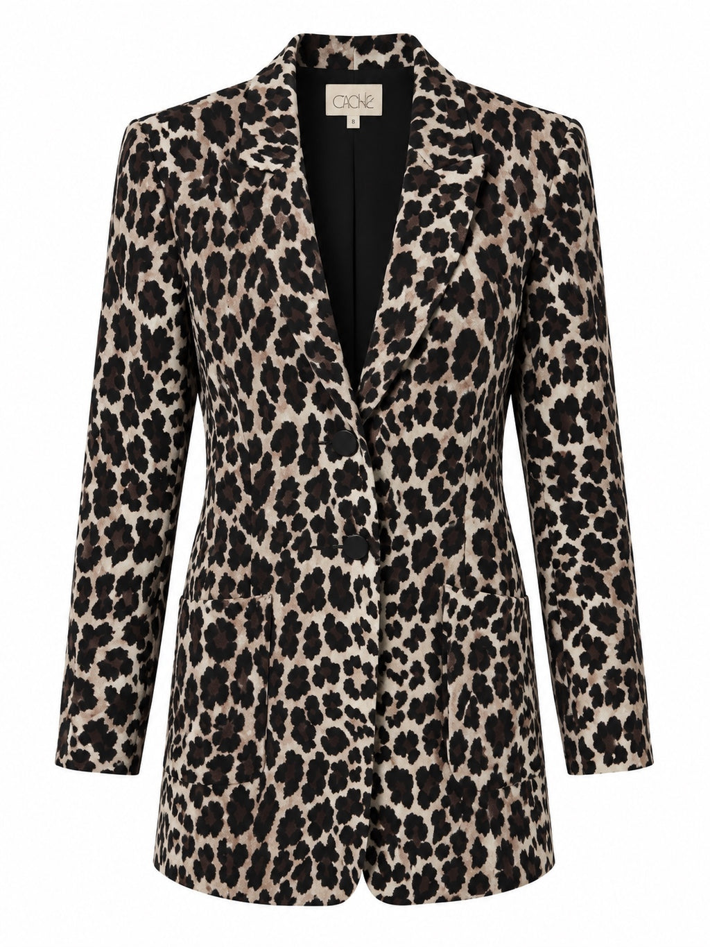 Vintage Cache Leopard Print Longline Blazer