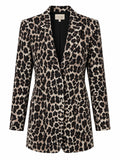 Vintage Cache Leopard Print Longline Blazer