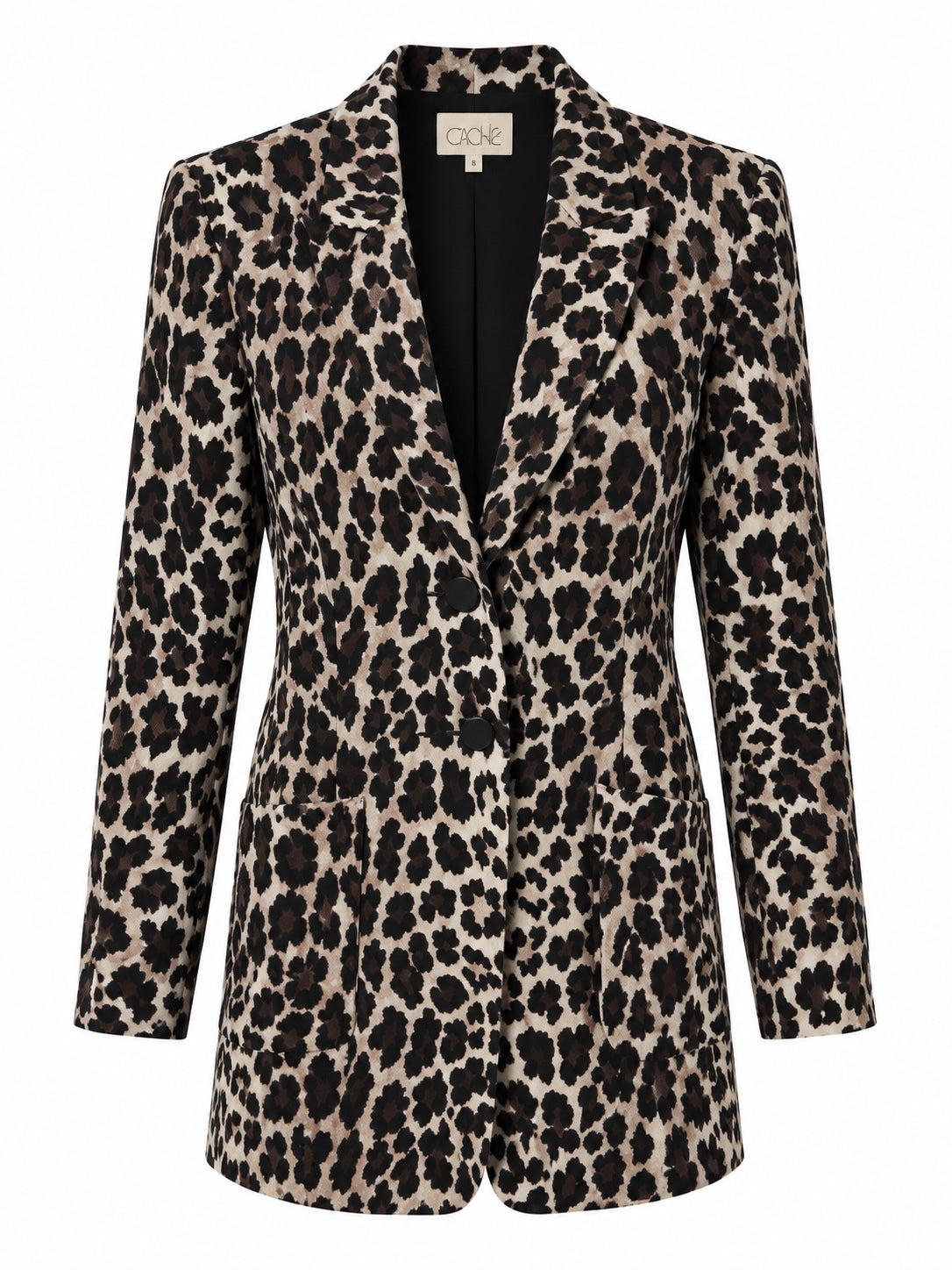 Vintage Cache Leopard Print Longline Blazer