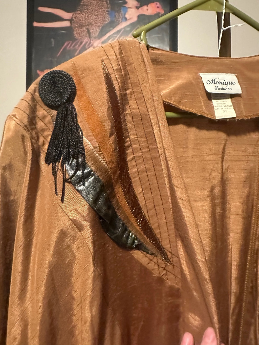 Vintage Camel Draped Cardigan Jacket
