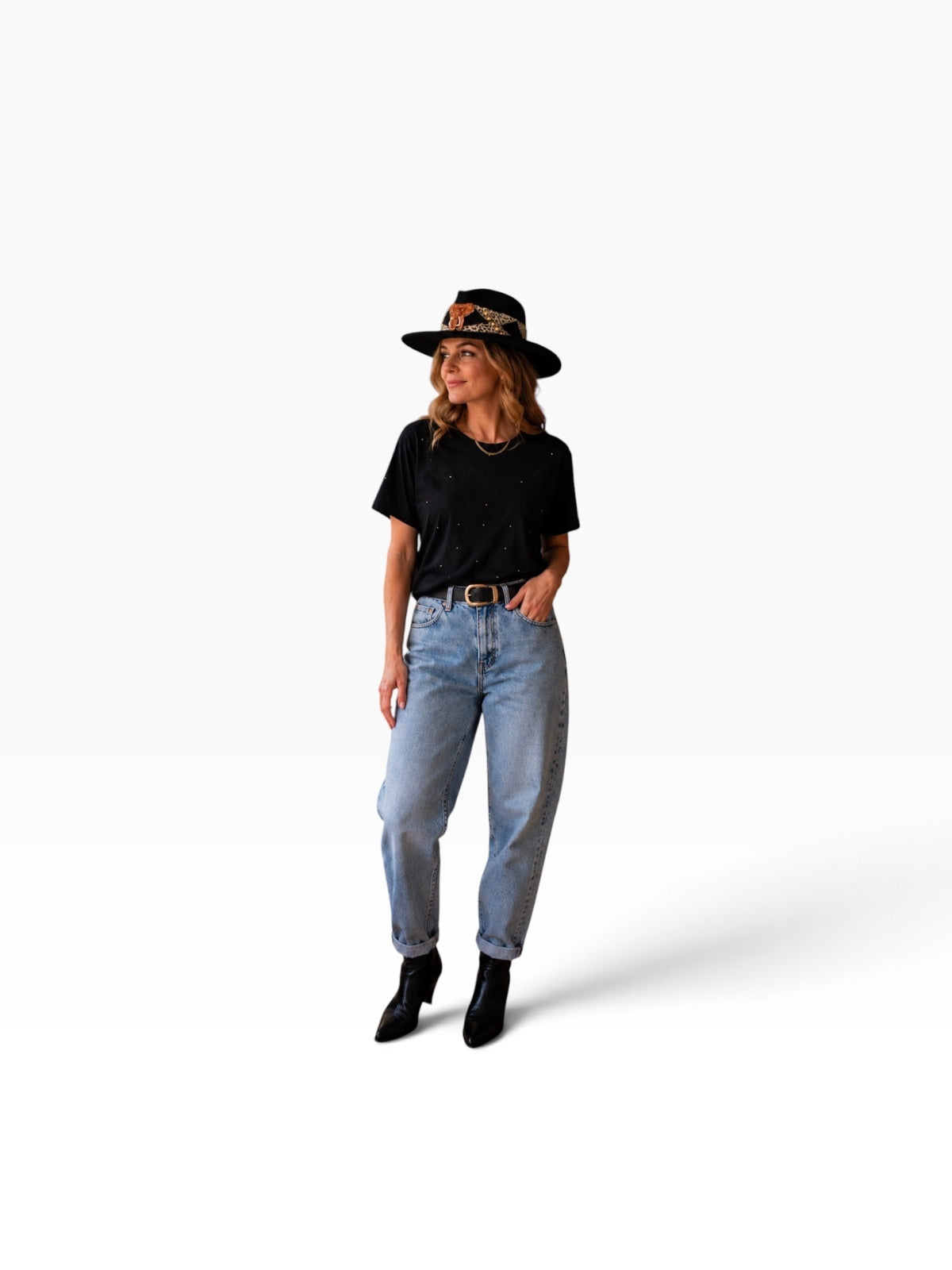 Vintage Black Wool Elephant Safari Hat
