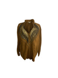 Vintage IIF Bronze & Gold Embellished Button-Front Top